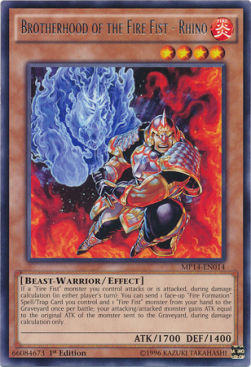 Brotherhood of the Fire Fist - Rhino - 2014 Mega-Tins Mega-Pack (Rare) [MP14-014]