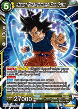 Abrupt Breakthrough Son Goku - Colossal Warfare (Rare) [BT4-076]