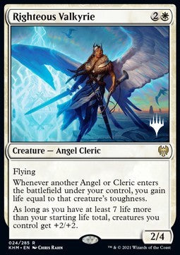 Righteous Valkyrie (V.2) - Kaldheim: Promos (Rare) [PKHM-24]