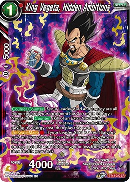 King Vegeta, Hidden Ambitions - Supreme Rivalry (Super Rare) [BT13-020]