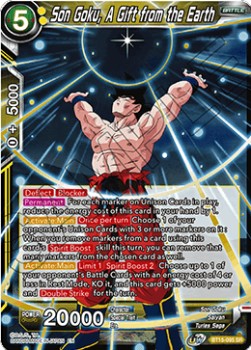 Son Goku, A Gift from the Earth - Saiyan Showdown (Super Rare) [BT15-095]
