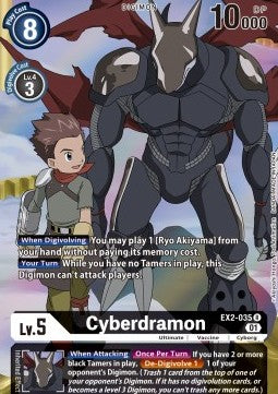 Cyberdramon (EX2-035) (V.2) - Digital Hazard (Alternative Art) [EX-02-035]