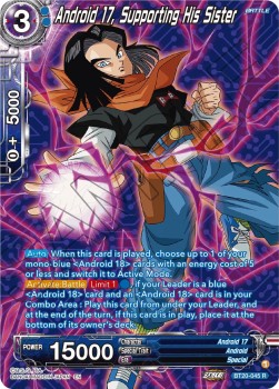 Android 17, Supporting His Sister (V.2 - Rare) - Power Absorbed (Rare) [BT20-045]