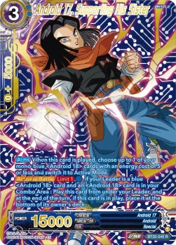 Android 17, Supporting His Sister (V.3 - Rare) - Power Absorbed (Rare) [BT20-045]