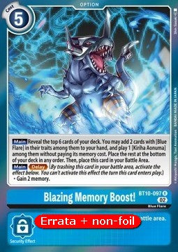 Blazing Memory Boost! (BT10-097) - Revision Pack (Rare) [RP-BT10-097]