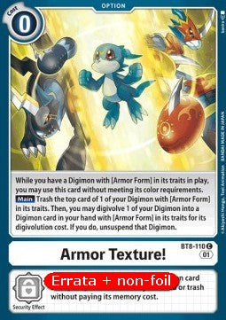 Armor Texture! (BT8-110) - Revision Pack (Common) [RP-BT8-110]