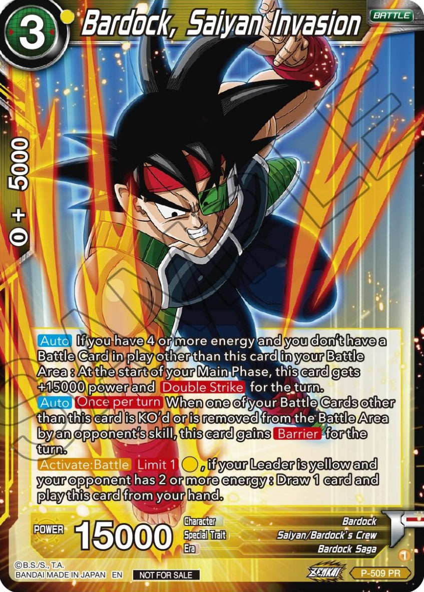 Bardock, Saiyan Invasion (V.1 - Promo) - Promos (Promo) [P-509]