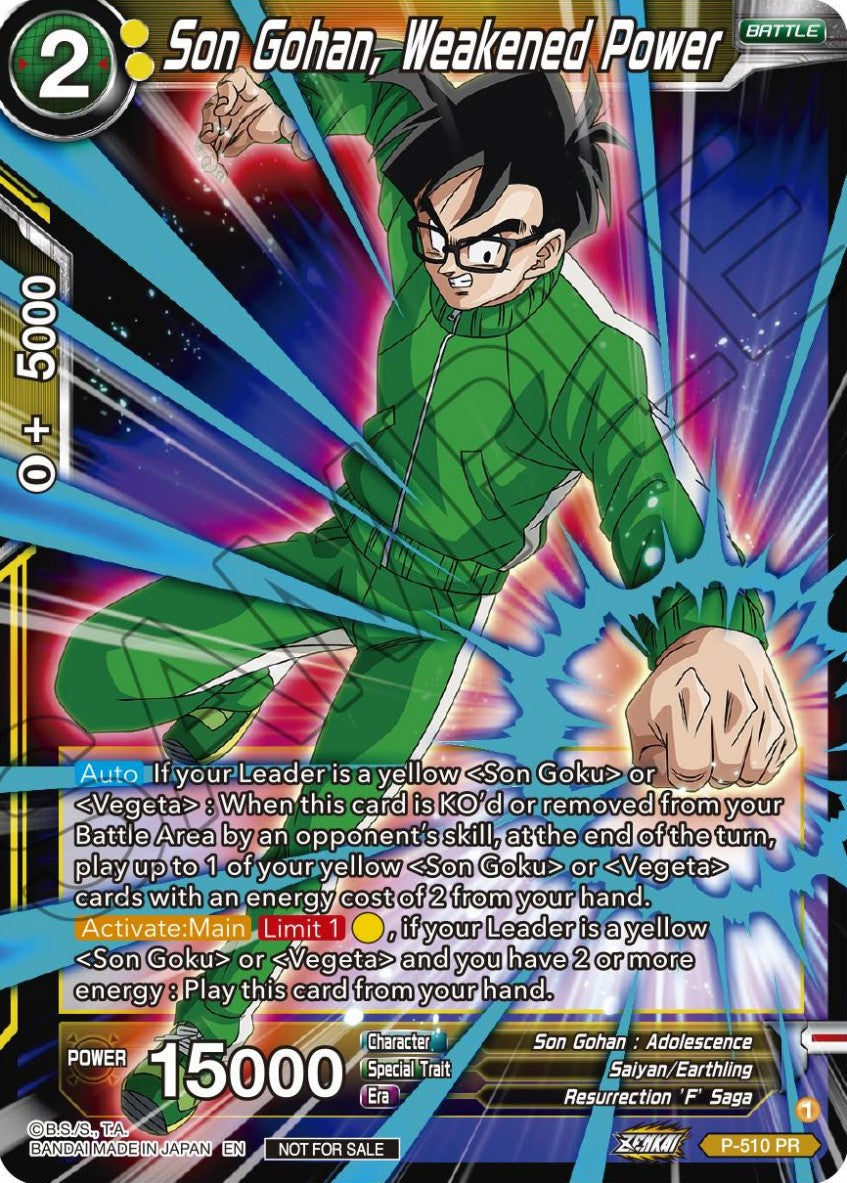 Son Gohan, Weakened Power - Promos (Promo) [P-510]