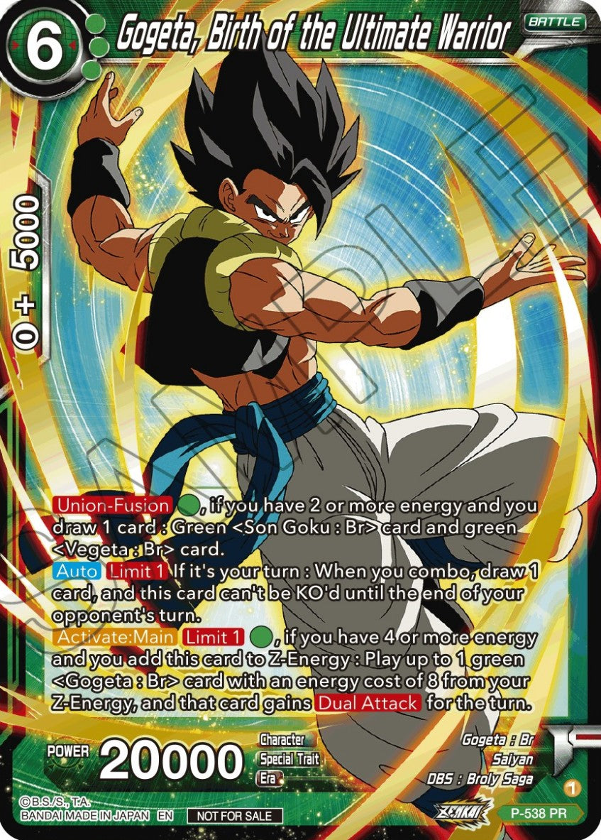 Gogeta, Birth of the Ultimate Warrior (V.1 - Promo) - Promos (Promo) [P-538]