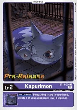 Kapurimon (BT13-006) - Promos: Versus Royal Knights (Uncommon) [BT-13P-006]