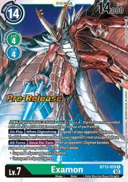 Examon (BT13-059) - Promos: Versus Royal Knights (Rare) [BT-13P-059]