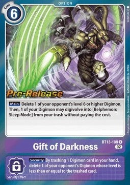 Gift of Darkness (BT13-109) - Promos: Versus Royal Knights (Rare) [BT-13P-109]