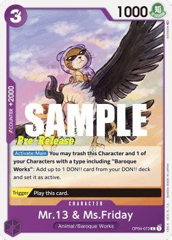 Mr.13 & Ms.Friday (OP04-073) - Promos: Kingdoms of Intrigue (Common) [OP04P-073]