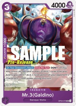 Mr.3(Galdino) (OP04-070) - Promos: Kingdoms of Intrigue (Uncommon) [OP04P-070]