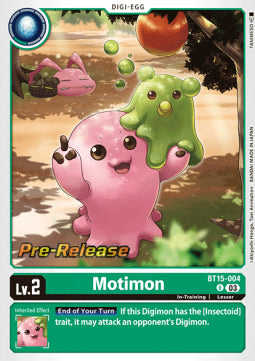 Motimon (BT15-004) (V.1) - Promos: Exceed Apocalypse (Uncommon) [BT-15P-BT15-004]