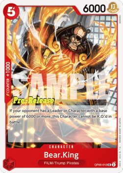 Bear.King (OP06-012) - Promos: Wings of the Captain (Uncommon) [OP06P-012]