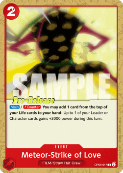 Meteor-Strike of Love (OP06-017) - Promos: Wings of the Captain (Common) [OP06P-017]