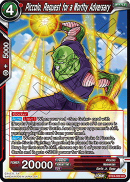 Piccolo, Request for a Worthy Adversary - Beyond Generations (Uncommon) [BT24-009]