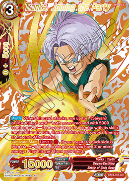 Trunks, Joining the Party (V.3 - Uncommon) - Beyond Generations (Uncommon) [BT24-015]