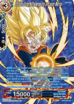 SS Son Goten, Challenge for a Fusion Warrior (V.2 - Uncommon) - Beyond Generations (Uncommon) [BT24-034]