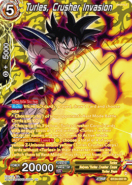 Turles, Crusher Invasion (V.2 - Rare) - Beyond Generations (Rare) [BT24-097]