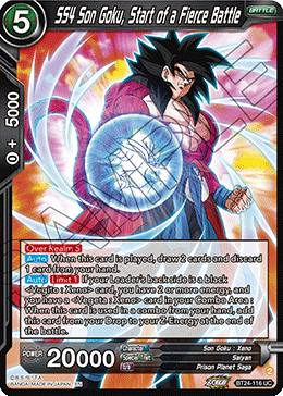 SS4 Son Goku, Start of a Fierce Battle (V.1 - Uncommon) - Beyond Generations (Uncommon) [BT24-116]