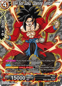 SS4 Son Goku, Opening Gambit (V.2 - Rare) - Beyond Generations (Rare) [BT24-117]
