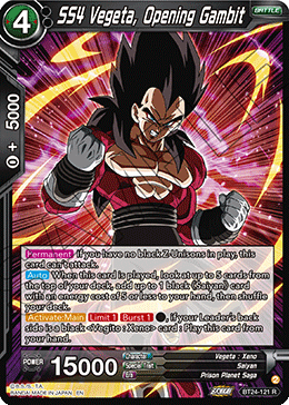 SS4 Vegeta, Opening Gambit (V.1 - Rare) - Beyond Generations (Rare) [BT24-121]