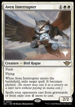 Aven Interrupter (V.2) - Outlaws of Thunder Junction: Promos (Rare) [POTJ-4]