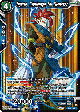 Tapion, Challenge for Disaster - Promos (Promo) [P-577]