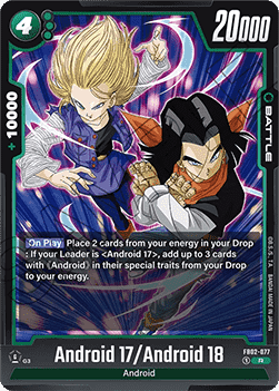 Android 17 / Android 18 (FB02-077) - Blazing Aura [Fusion World] (Rare) [FB02-077]