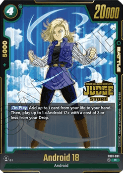 Android 18 (FB01-081) - Judge Promos [Fusion World] (Rare) [JPFW-FB01-081]