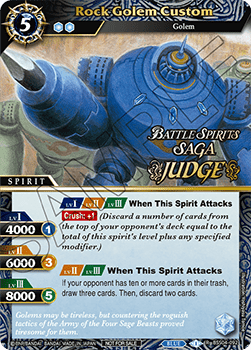 Rock Golem Custom - Judge Promos (Rare) [JP-BSS04-092]
