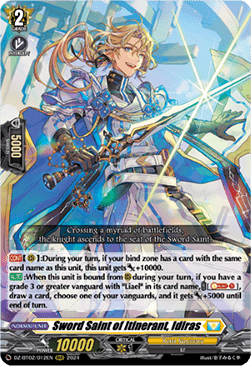 Sword Saint of Itinerant, Idiras  (V.1 - Triple Rare) - Illusionless Strife (Triple Rare) [DZ-BT02-012]
