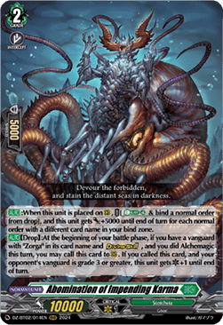 Abomination of Impending Karma  (V.1 - Triple Rare) - Illusionless Strife (Triple Rare) [DZ-BT02-014]