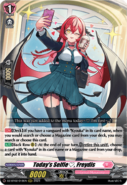 Today's Selfie, Freydis  (V.1 - Triple Rare) - Illusionless Strife (Triple Rare) [DZ-BT02-018]