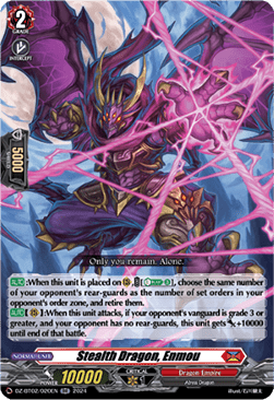 Stealth Dragon, Enmou  (V.1 - Double Rare) - Illusionless Strife (Double Rare) [DZ-BT02-020]