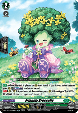 Friendly Broccolly  (V.1 - Double Rare) - Illusionless Strife (Double Rare) [DZ-BT02-036]
