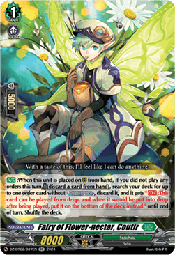 Fairy of Flower-nectar, Coutir  (V.1 - Double Rare) - Illusionless Strife (Double Rare) [DZ-BT02-037]