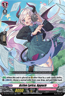 Active Lyrica, Appuch  (V.1 - Double Rare) - Illusionless Strife (Double Rare) [DZ-BT02-040]