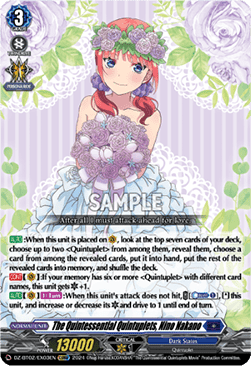 The Quintessential Quintuplets, Nino Nakano - Illusionless Strife (Special EX) [DZ-BT02-EX03]