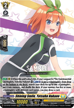 Shining Smile, Yotsuba Nakano - Illusionless Strife (Special EX) [DZ-BT02-EX08]