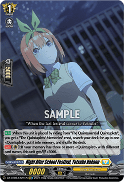 Night After School Festival, Yotsuba Nakano - Illusionless Strife (Special EX) [DZ-BT02-EX24]