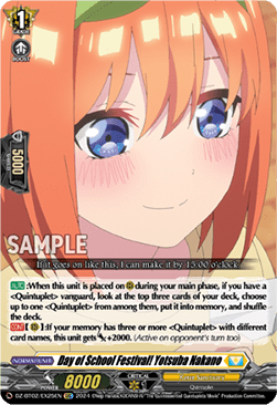 Day of School Festival! Yotsuba Nakano - Illusionless Strife (Special EX) [DZ-BT02-EX25]
