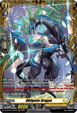 Obligator Dragon  (V.2 - Frame Rare) - Illusionless Strife (Frame Rare) [DZ-BT02-FR26]