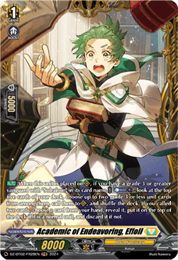 Academic of Endeavoring, Effoll  (V.2 - Frame Rare) - Illusionless Strife (Frame Rare) [DZ-BT02-FR28]