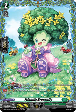 Friendly Broccolly  (V.2 - Frame Rare) - Illusionless Strife (Frame Rare) [DZ-BT02-FR34]
