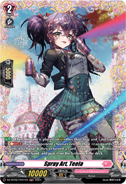 Spray Art, Teela  (V.2 - Frame Rare) - Illusionless Strife (Frame Rare) [DZ-BT02-FR41]