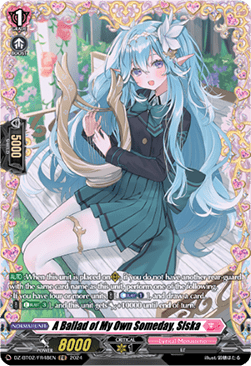 A Ballad of My Own Someday, Siska  (V.2 - Frame Rare) - Illusionless Strife (Frame Rare) [DZ-BT02-FR48]