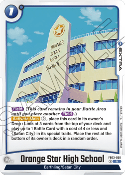 Orange Star High School (FB03-050) - Raging Roar [Fusion World] (Rare) [FB03-050]